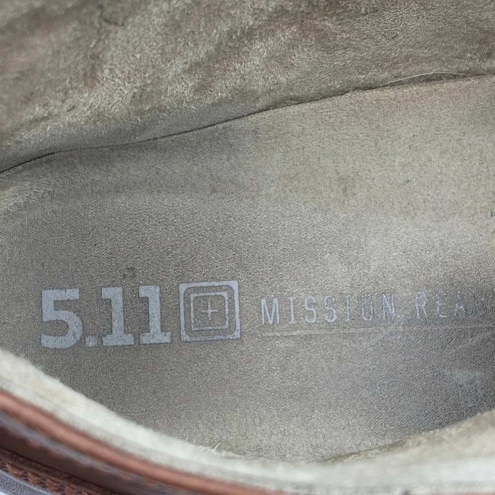 5.11 Tactical Mission Ready Chukka Boots Mens 13 Rust Brown Leather Vibram Sole